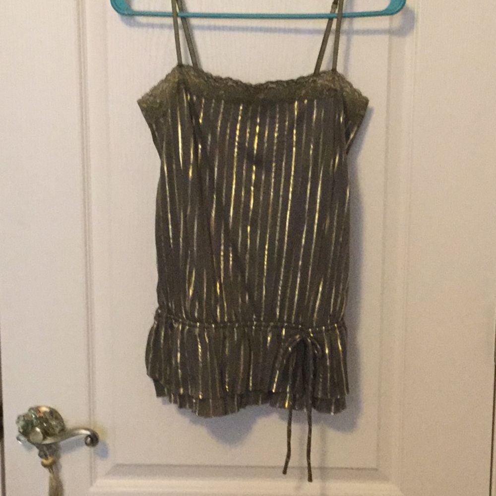 Fun Peplum Striped Camisole Blouse by Have